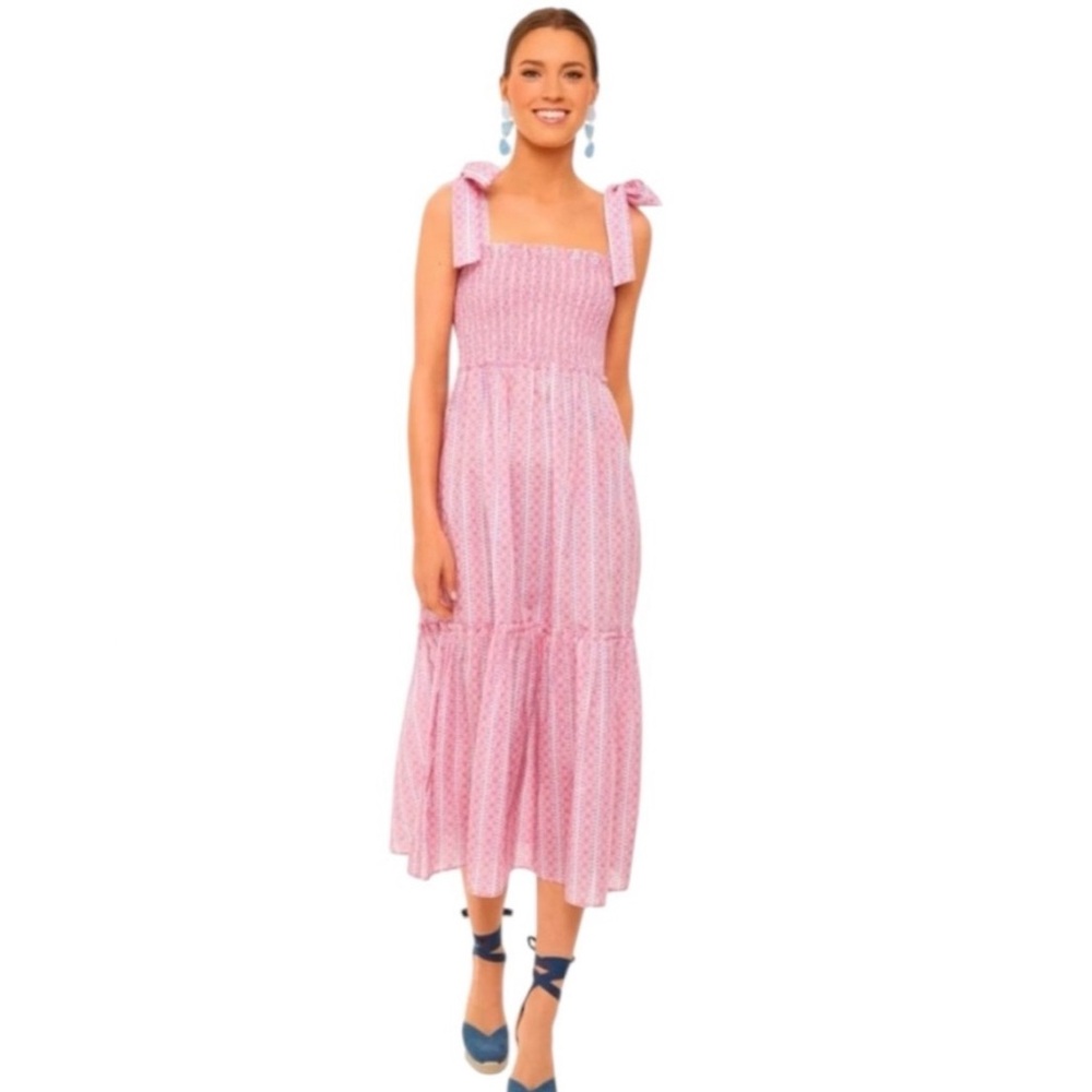 Tuckernuck X Cameron Eubanks Wimberly Love Letters Chalimers Smocked Dress SZ M